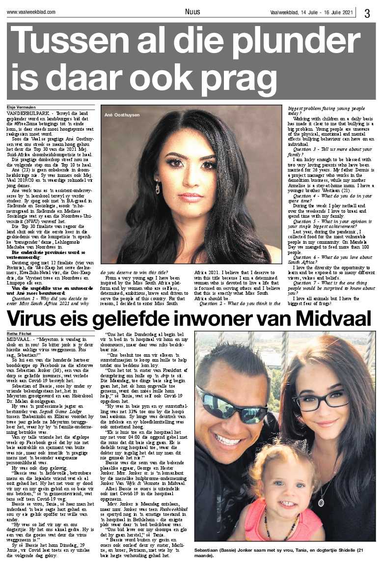 Vaalweekblad 14 Julie – 16 Julie 2021 page 3