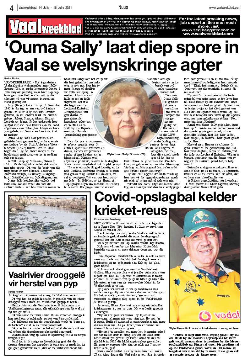 Vaalweekblad 14 Julie – 16 Julie 2021 page 4