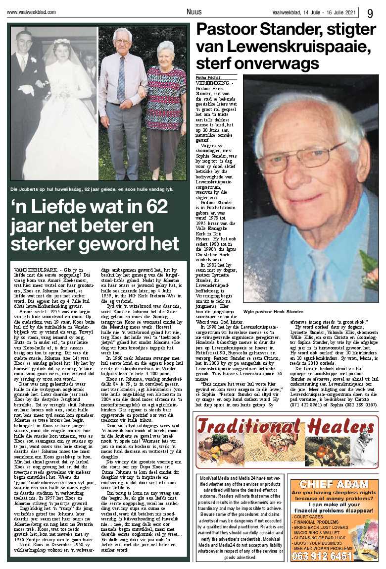 Vaalweekblad 14 Julie – 16 Julie 2021 page 9