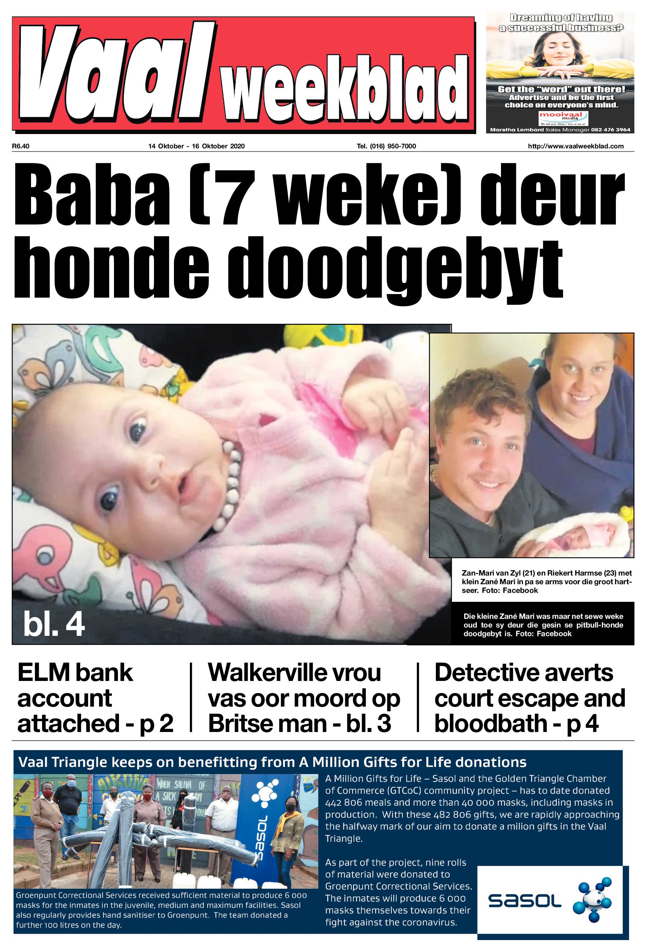 Vaalweekblad 14 Oktober – 16 Oktober 2020 page 1