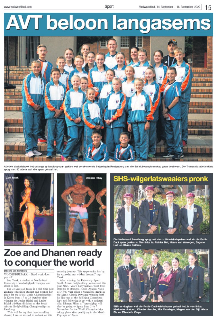 Vaalweekblad, 14 September – 16 September 2022 page 15