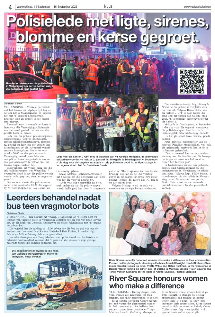 Vaalweekblad, 14 September – 16 September 2022 page 4