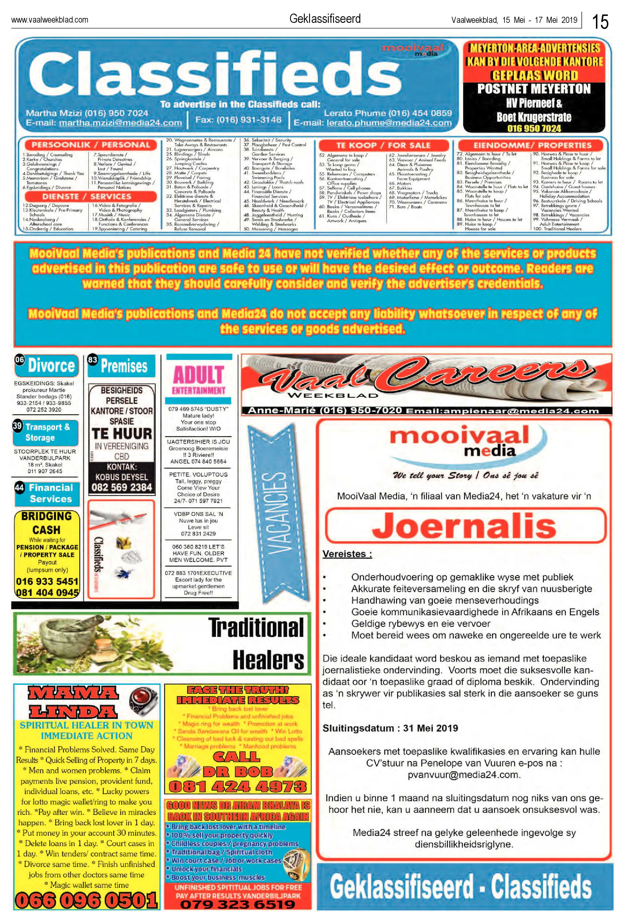 Vaalweekblad 15 – 17 Mei 2019 page 15
