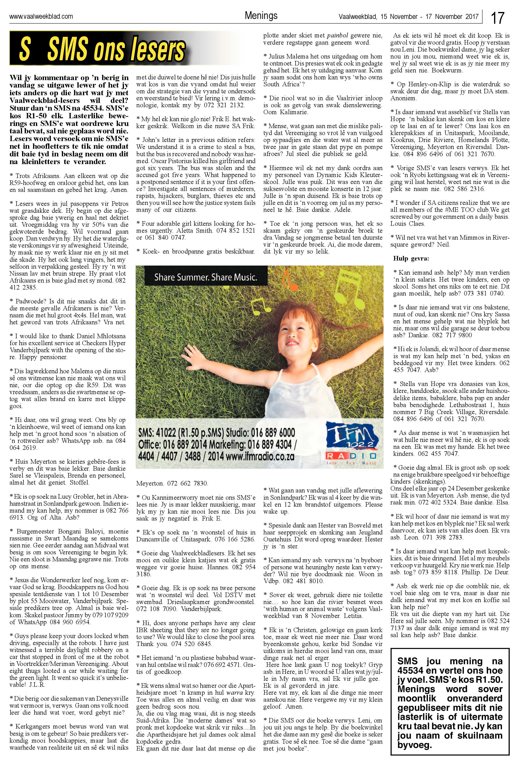 Vaalweekblad 15 – 17 November 2017 page 17