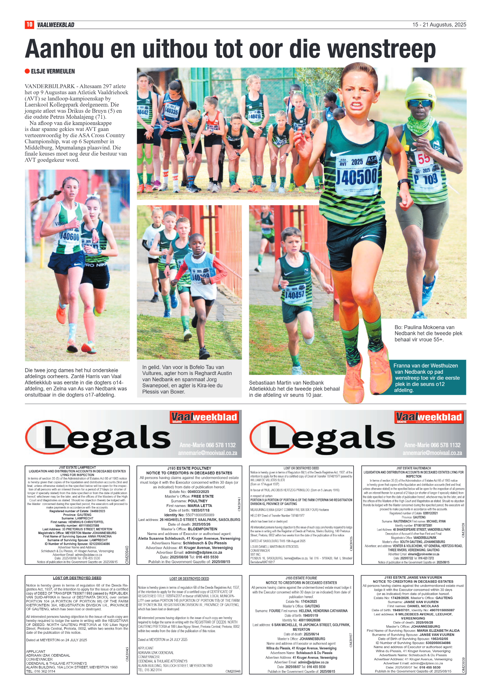 Vaalweekblad 15 – 21 Augustus, 2025 page 10