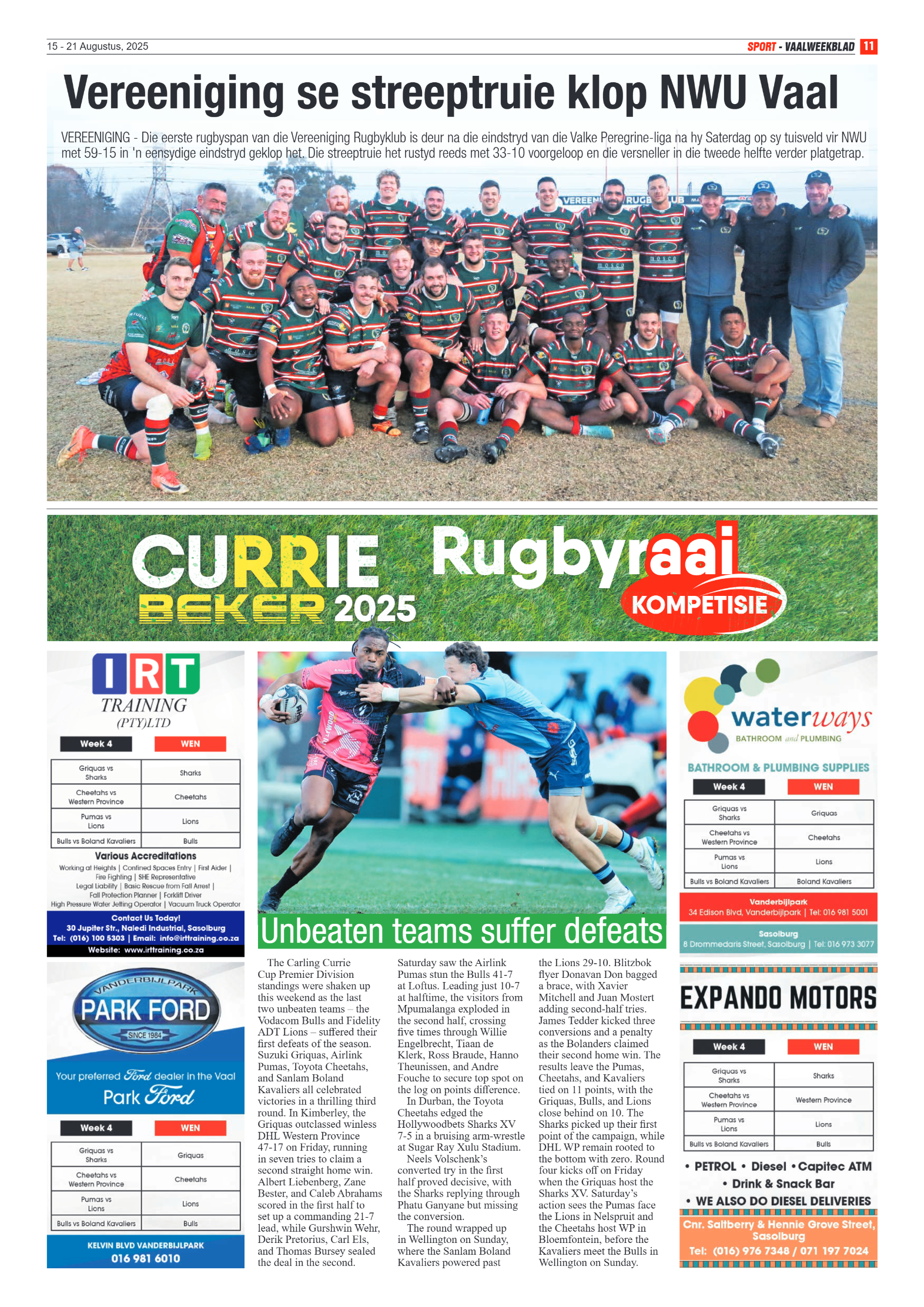 Vaalweekblad 15 – 21 Augustus, 2025 page 11