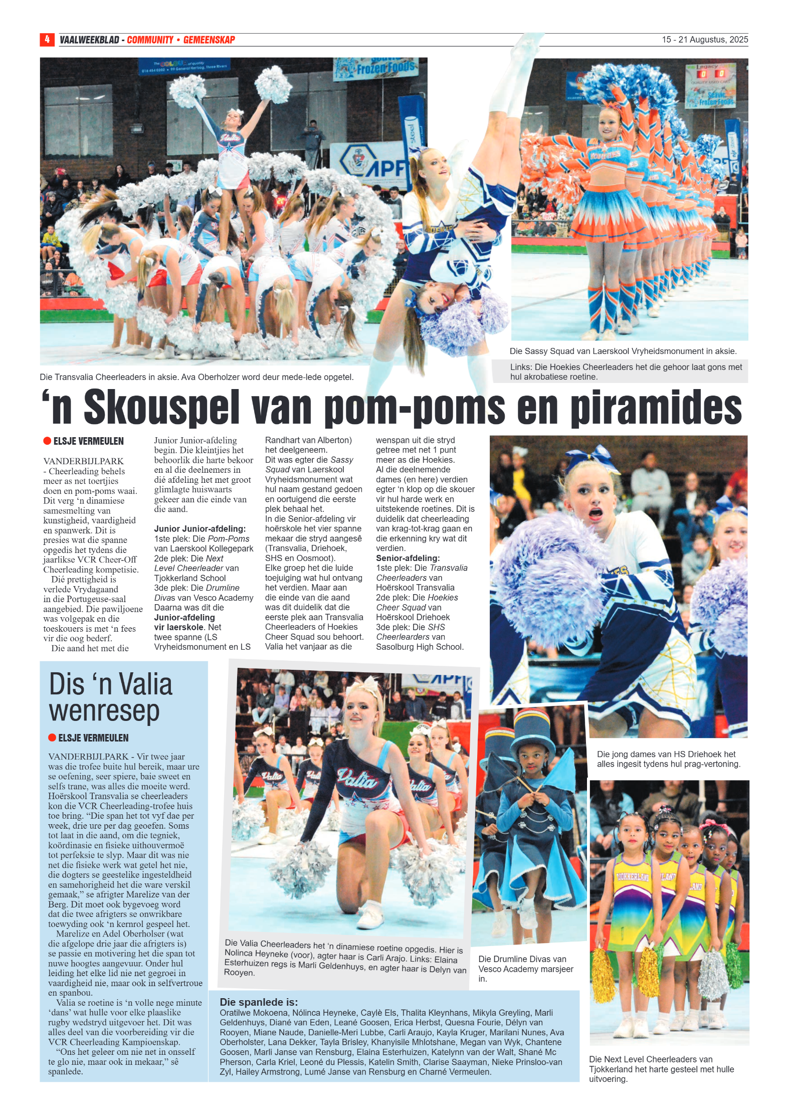 Vaalweekblad 15 – 21 Augustus, 2025 page 4