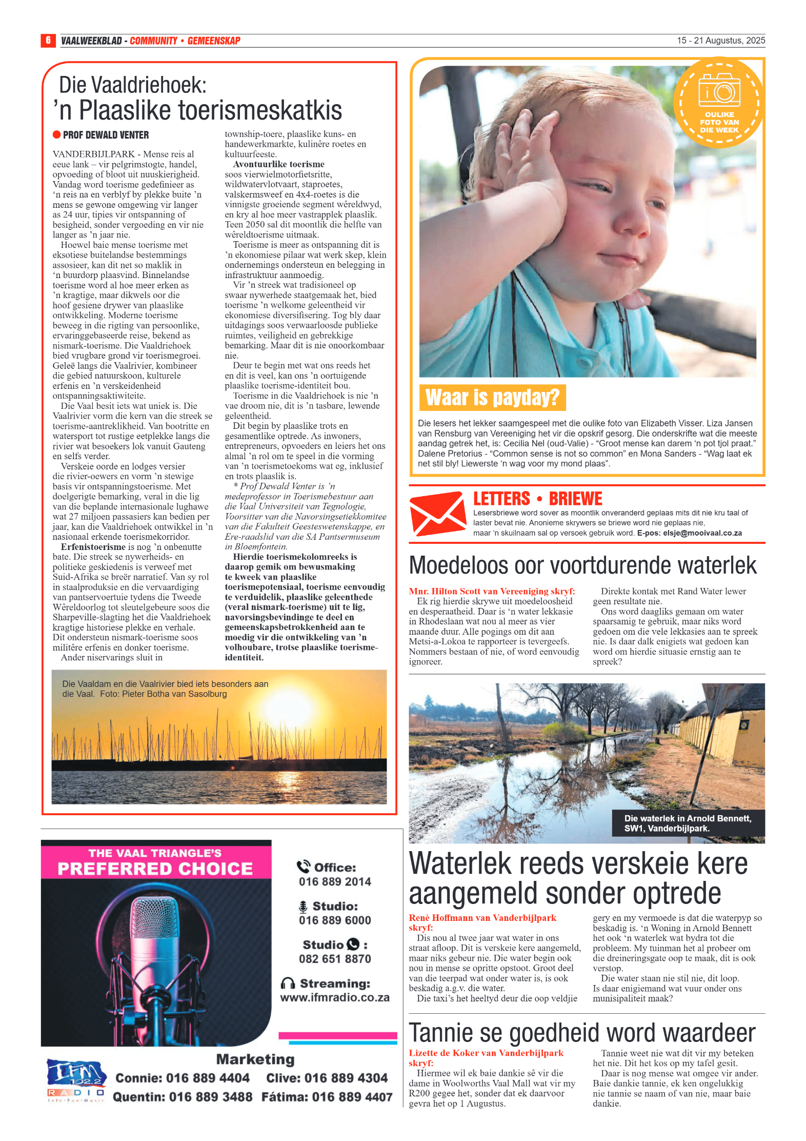 Vaalweekblad 15 – 21 Augustus, 2025 page 6