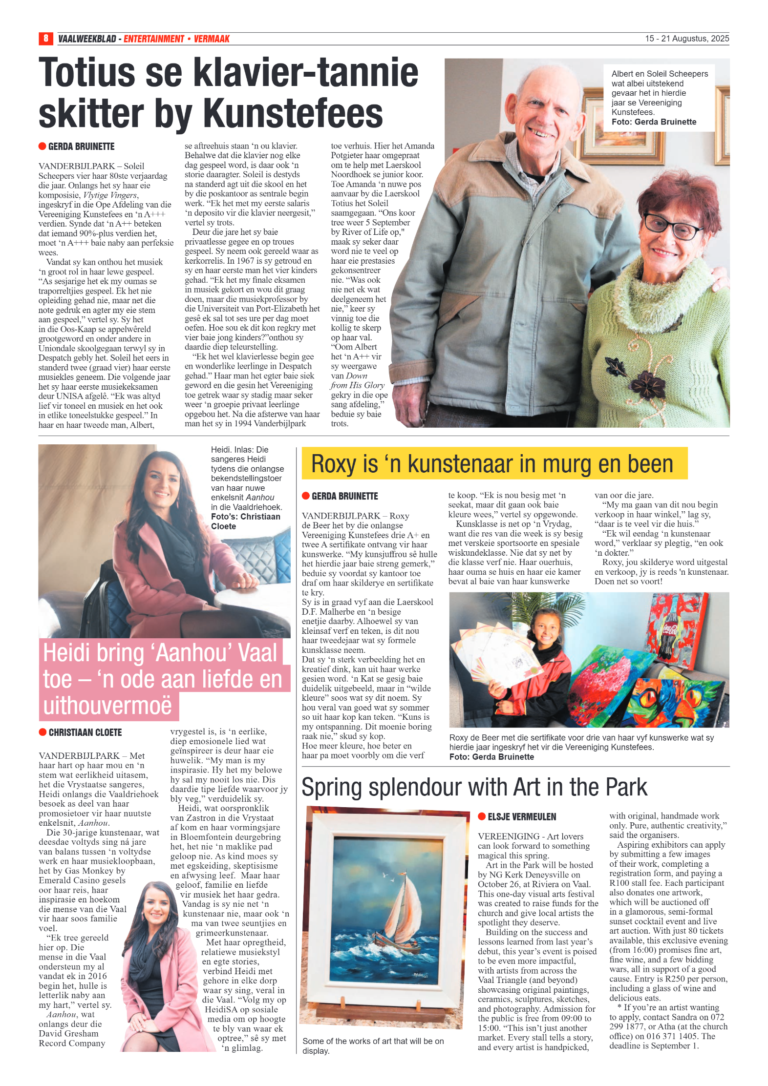 Vaalweekblad 15 – 21 Augustus, 2025 page 8