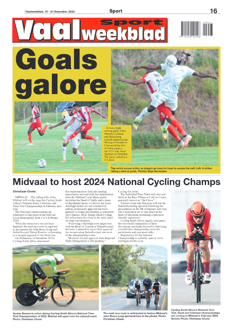 Vaalweekblad, 15 – 21 Desember, 2023 page 16