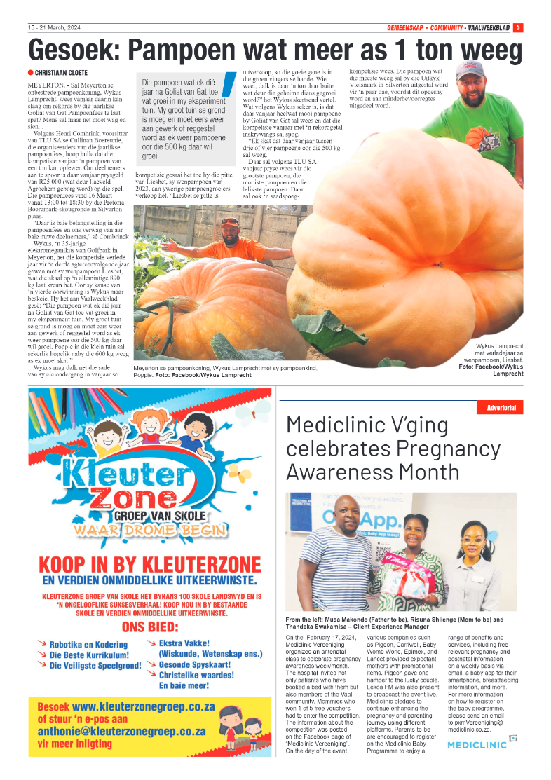 Vaalweekblad 15 – 21 March, 2024 page 5