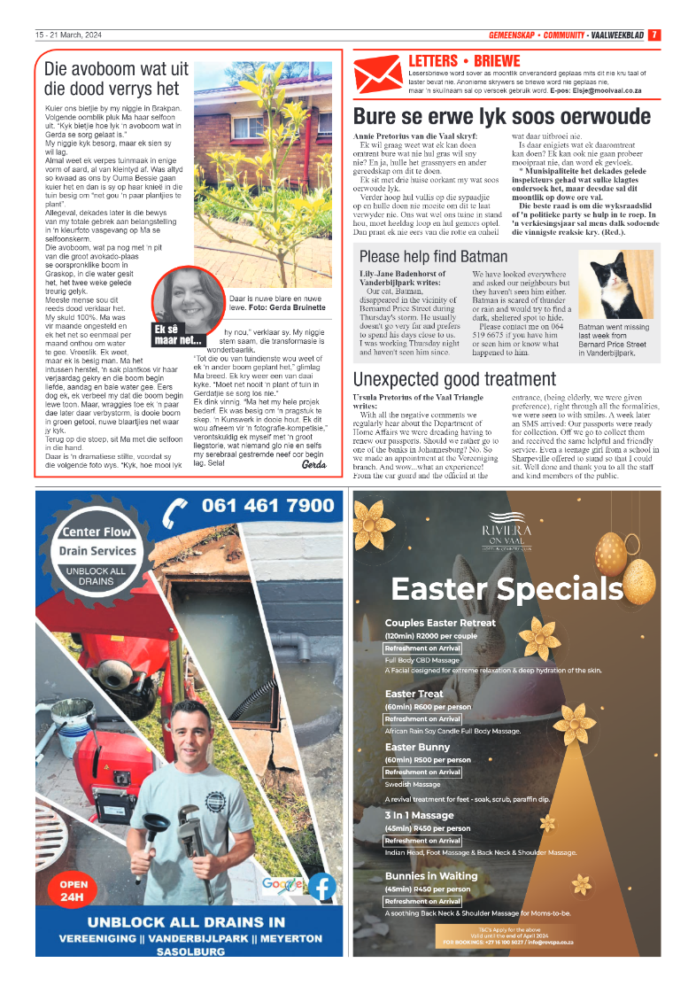 Vaalweekblad 15 – 21 March, 2024 page 7