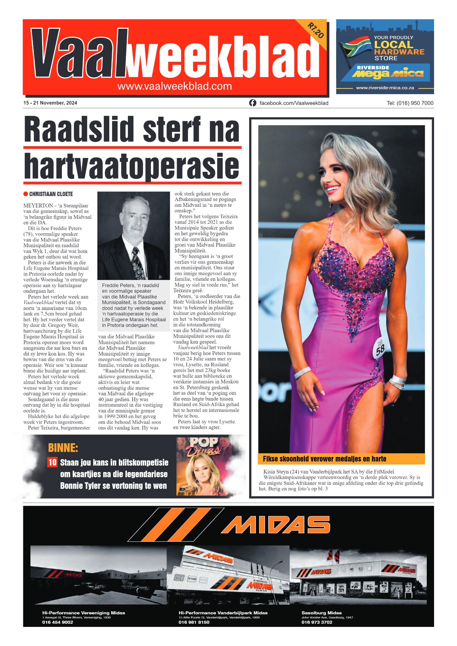 Vaalweekblad -15 – 21 November, 2024 page 1