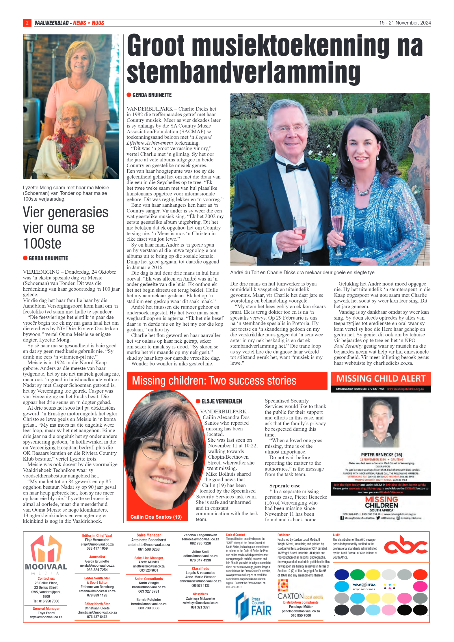 Vaalweekblad -15 – 21 November, 2024 page 2