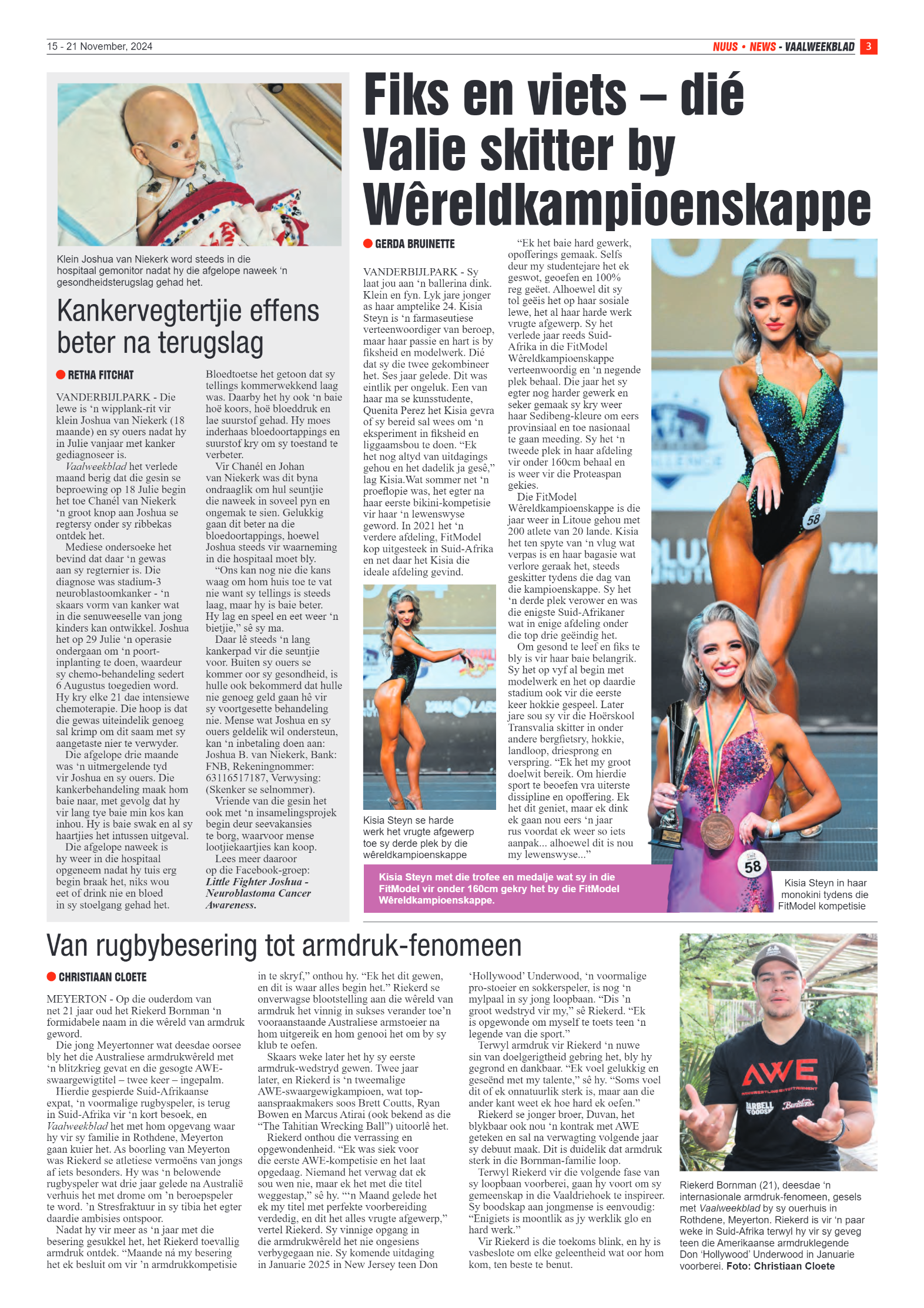 Vaalweekblad -15 – 21 November, 2024 page 3