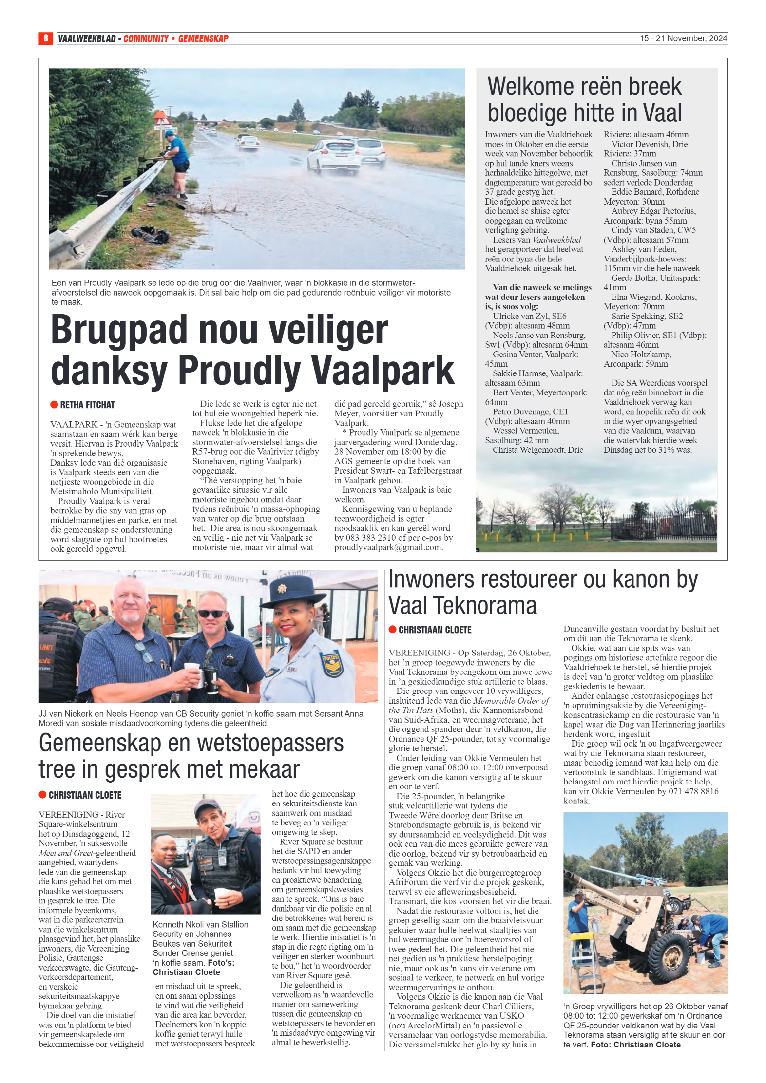 Vaalweekblad -15 – 21 November, 2024 page 8