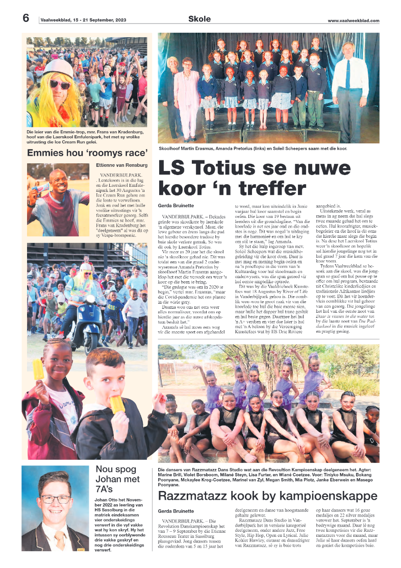 Vaalweekblad, 15 – 21 September, 2023 page 6