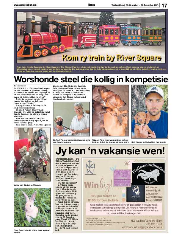 Vaalweekblad, 15 Desember – 17 Desember 2021 page 16