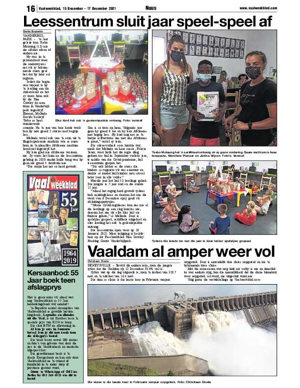 Vaalweekblad, 15 Desember – 17 Desember 2021 page 17