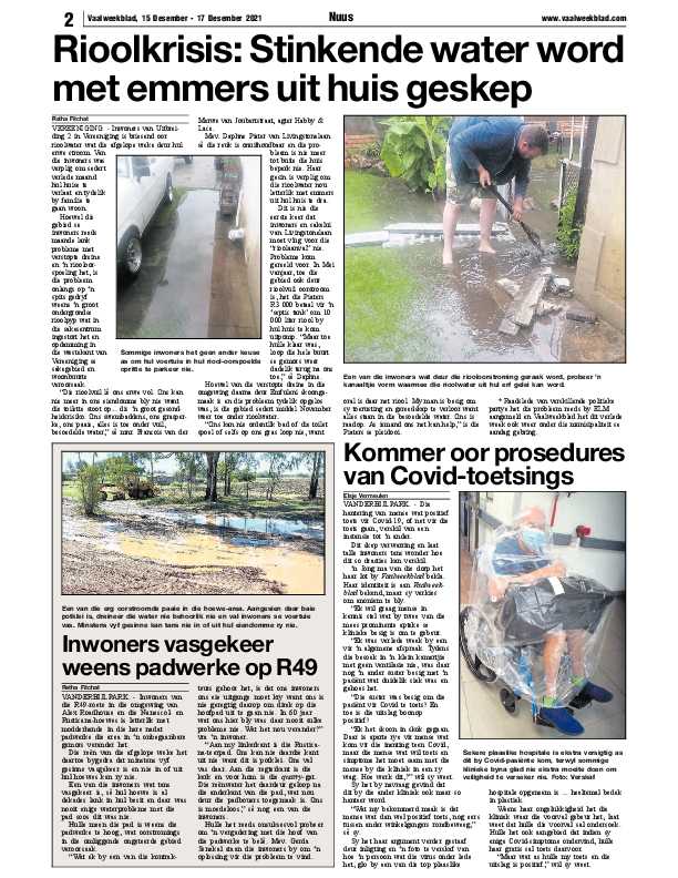Vaalweekblad, 15 Desember – 17 Desember 2021 page 2