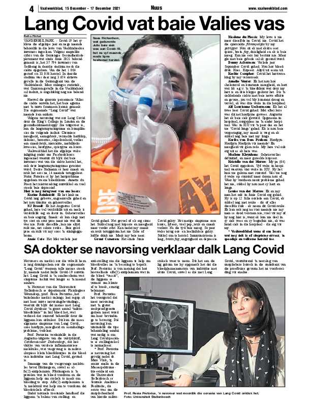 Vaalweekblad, 15 Desember – 17 Desember 2021 page 4