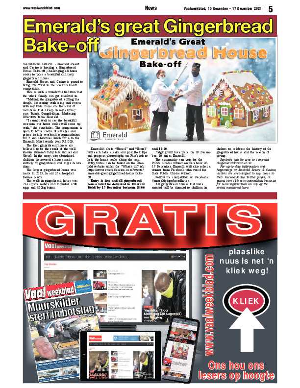 Vaalweekblad, 15 Desember – 17 Desember 2021 page 5