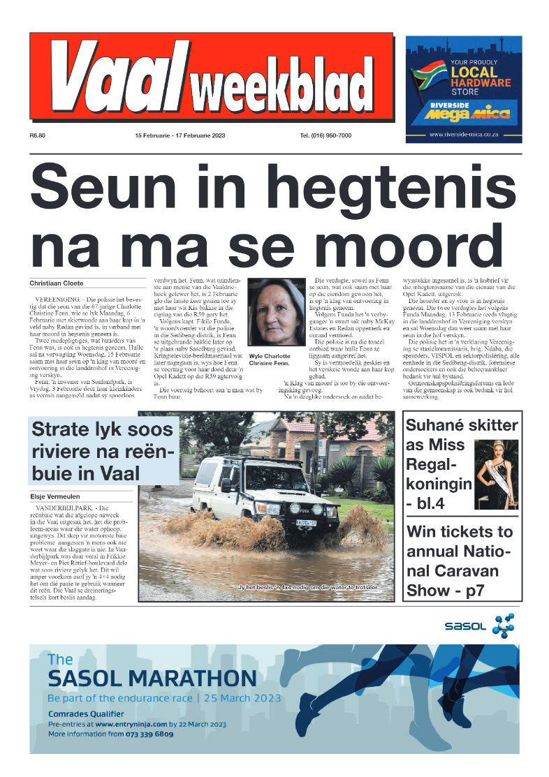 Vaalweekblad, 15 Februarie – 17 Februarie 2023 page 1