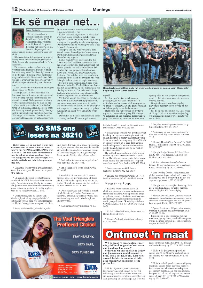 Vaalweekblad, 15 Februarie – 17 Februarie 2023 page 12