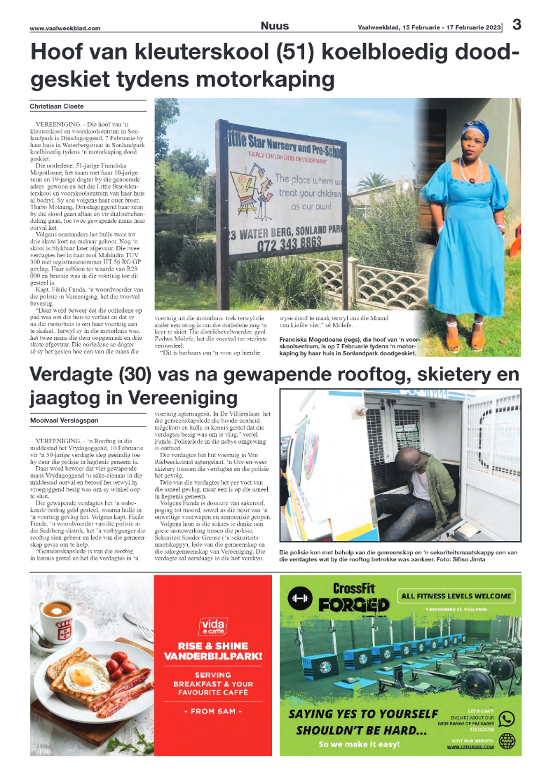 Vaalweekblad, 15 Februarie – 17 Februarie 2023 page 3