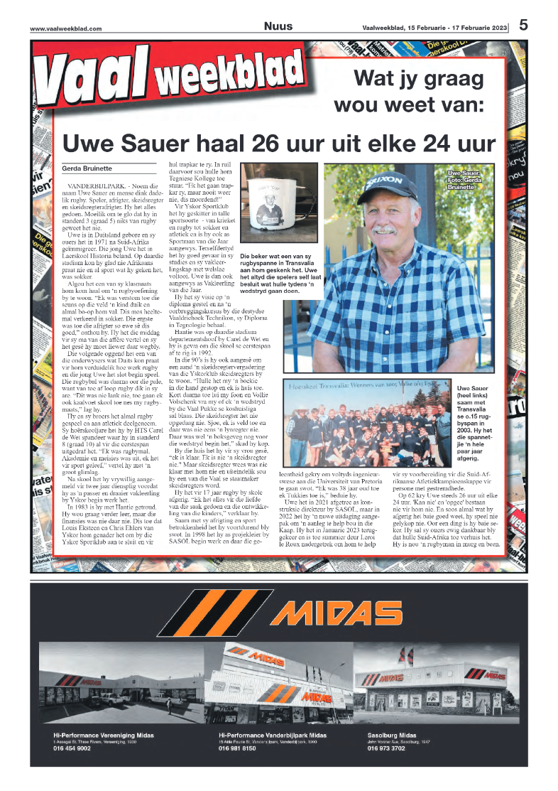 Vaalweekblad, 15 Februarie – 17 Februarie 2023 page 5