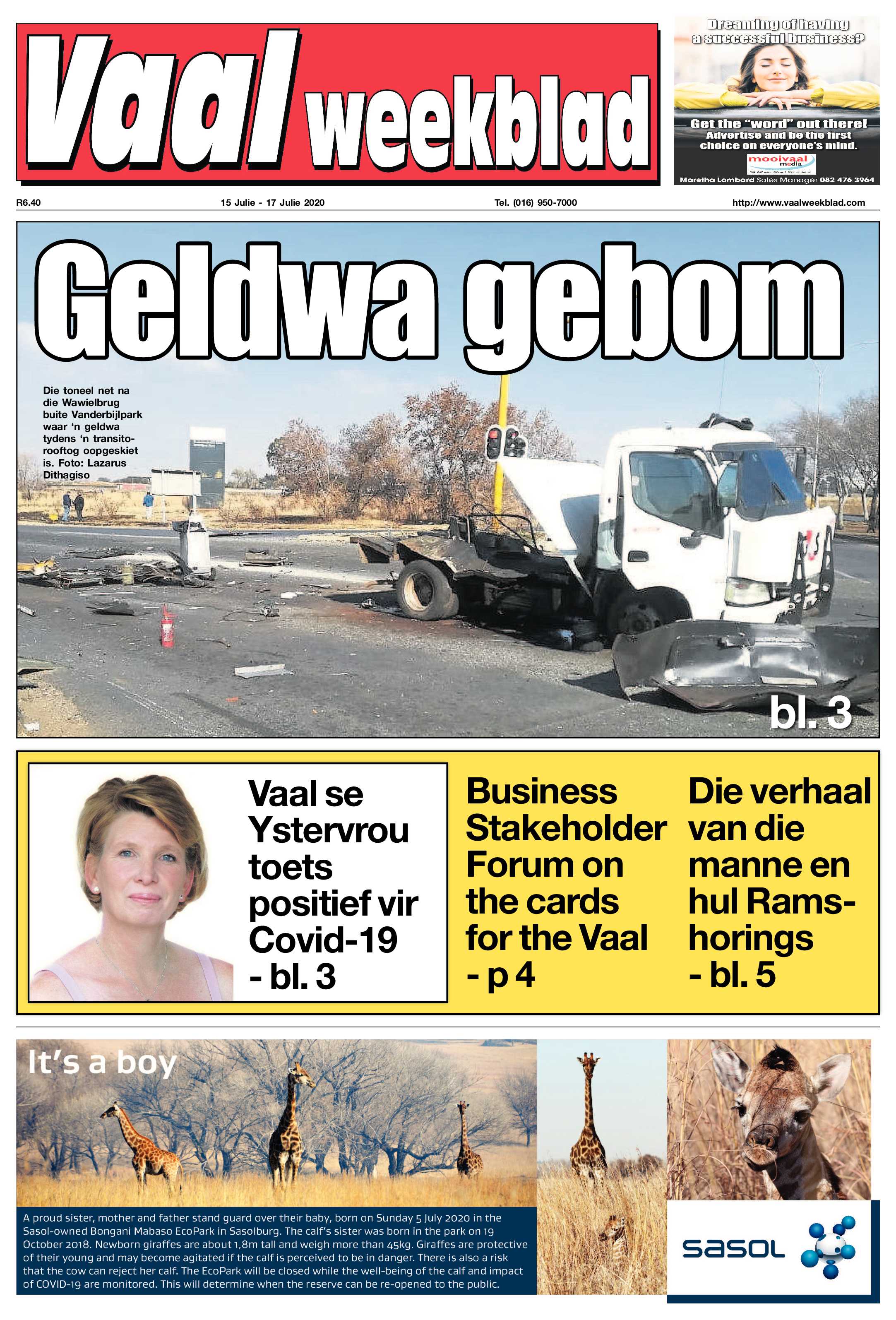 Vaalweekblad 15 Julie – 17 Julie 2020 page 1