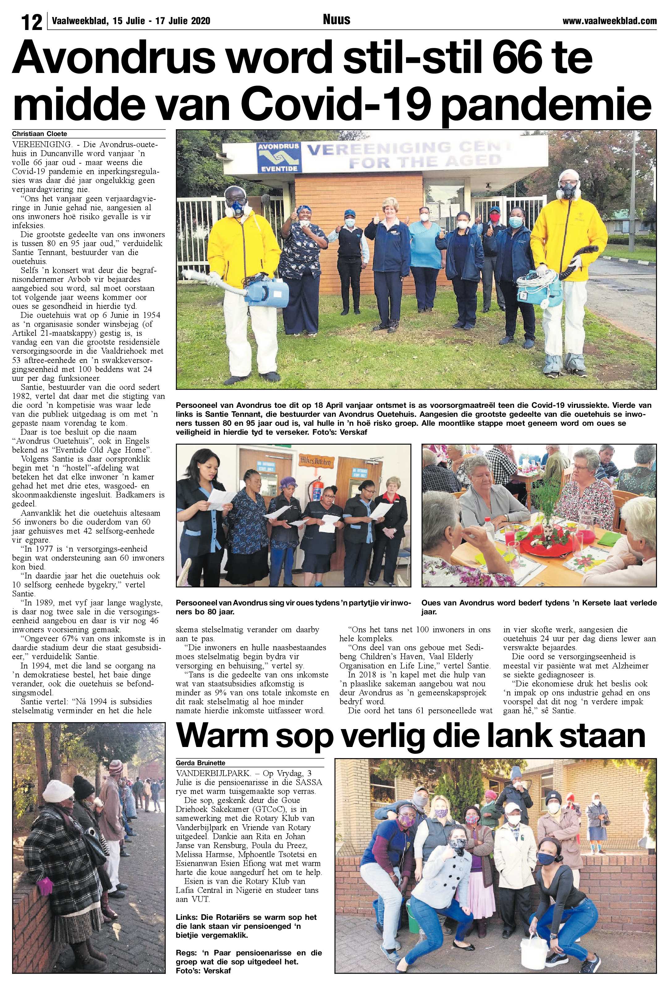 Vaalweekblad 15 Julie – 17 Julie 2020 page 12
