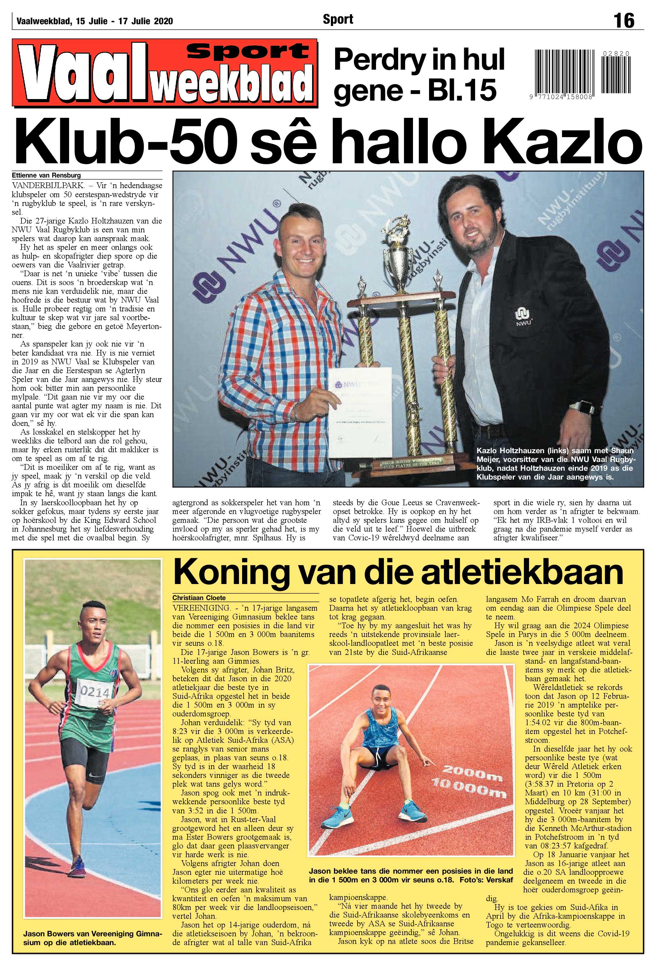 Vaalweekblad 15 Julie – 17 Julie 2020 page 16