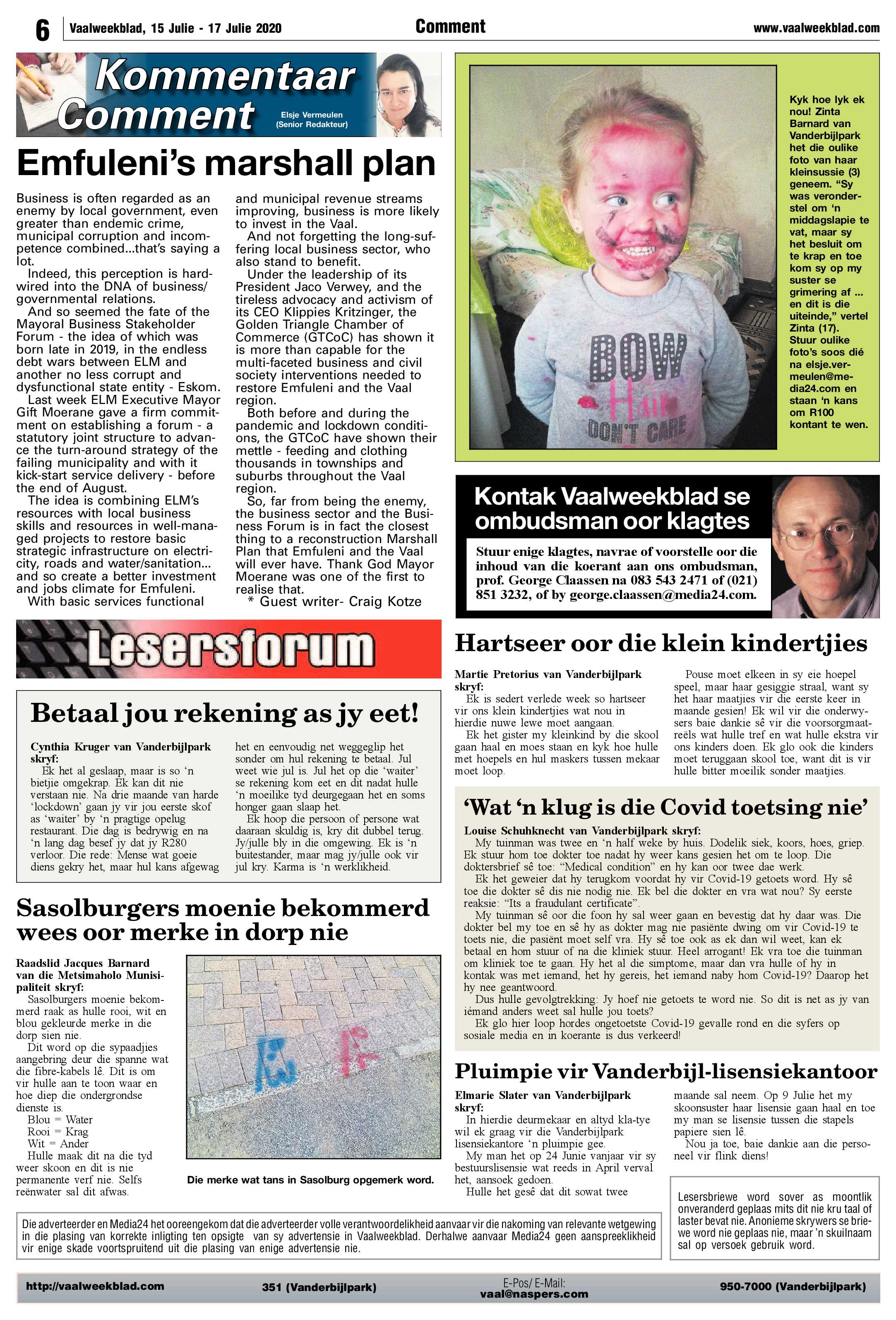 Vaalweekblad 15 Julie – 17 Julie 2020 page 6
