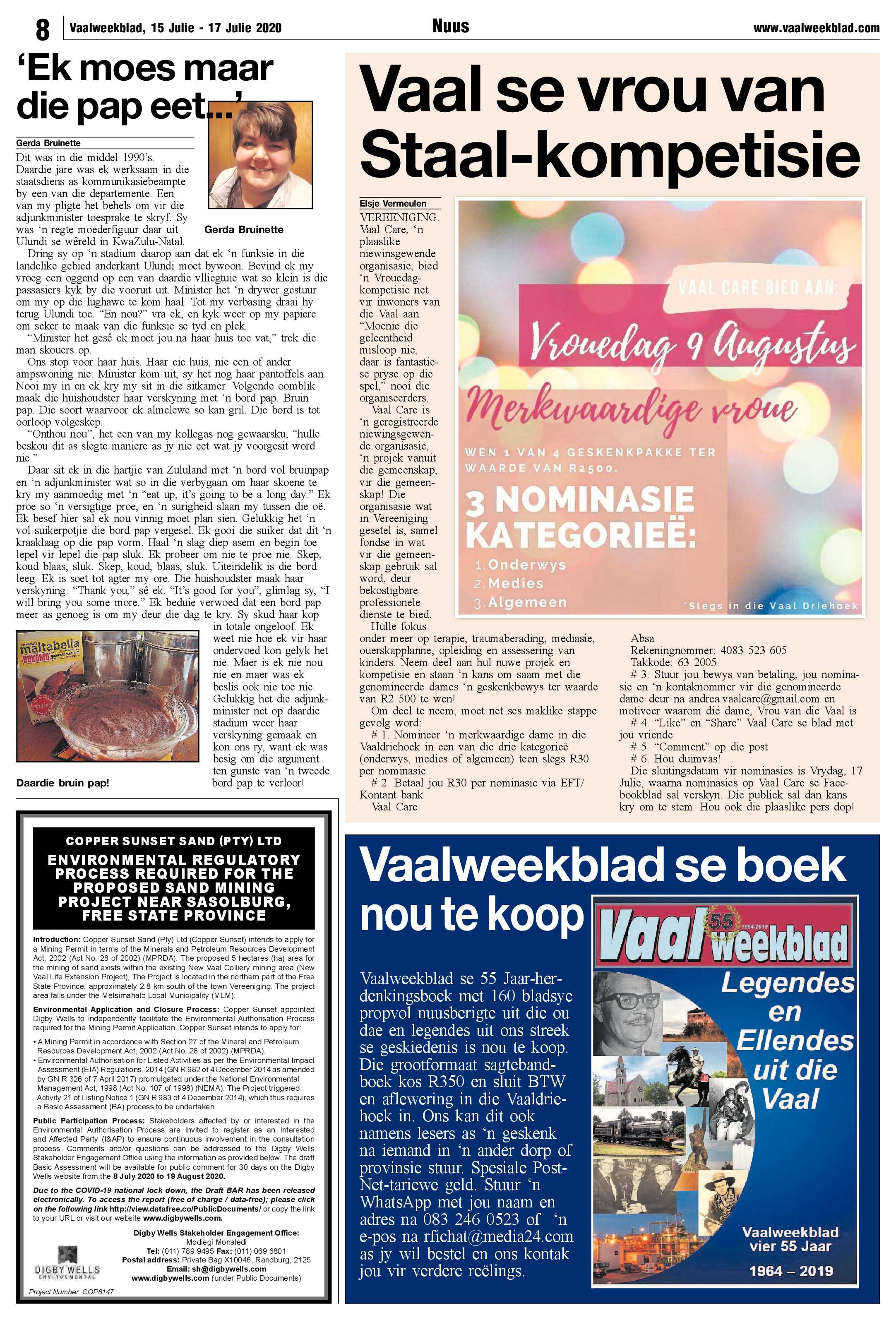 Vaalweekblad 15 Julie – 17 Julie 2020 page 8