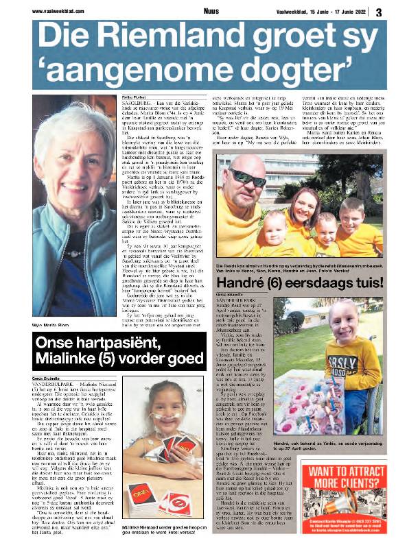 Vaalweekblad, 15 Junie – 17 Junie 2022 page 3