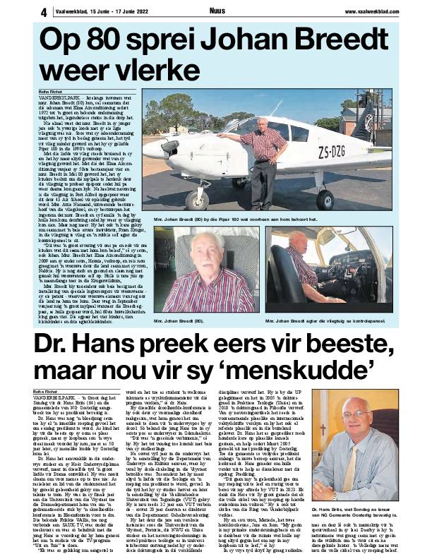 Vaalweekblad, 15 Junie – 17 Junie 2022 page 4