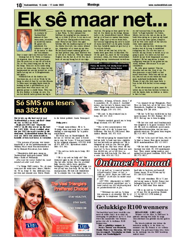 Vaalweekblad, 15 Junie – 17 Junie 2022 page 9