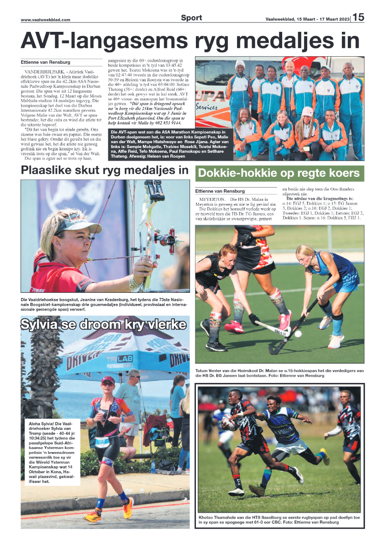 Vaalweekblad, 15 Maart – 17 Maart 2023 page 15