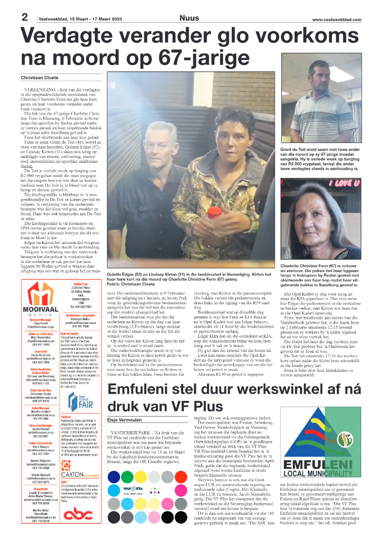 Vaalweekblad, 15 Maart – 17 Maart 2023 page 2