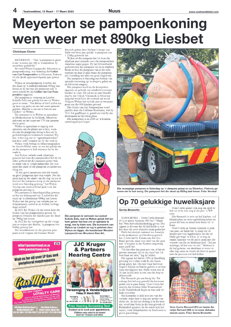 Vaalweekblad, 15 Maart – 17 Maart 2023 page 4