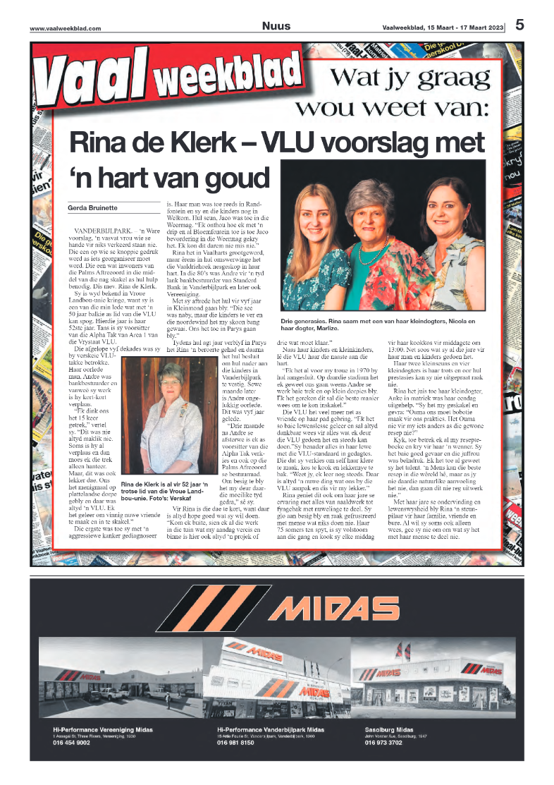 Vaalweekblad, 15 Maart – 17 Maart 2023 page 5