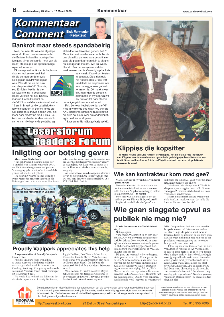 Vaalweekblad, 15 Maart – 17 Maart 2023 page 6