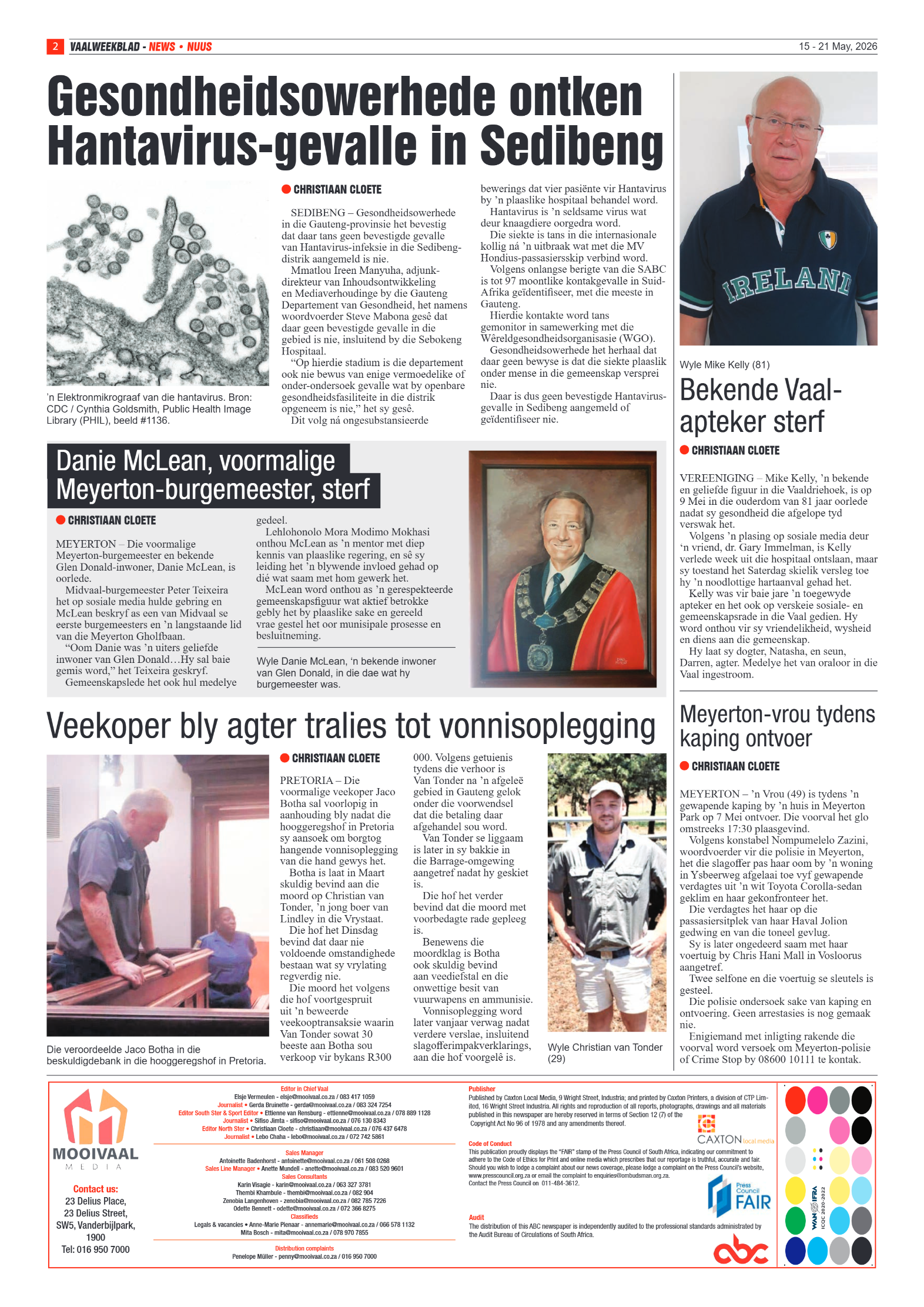 Vaalweekblad – 15 Mei 2026 page 2