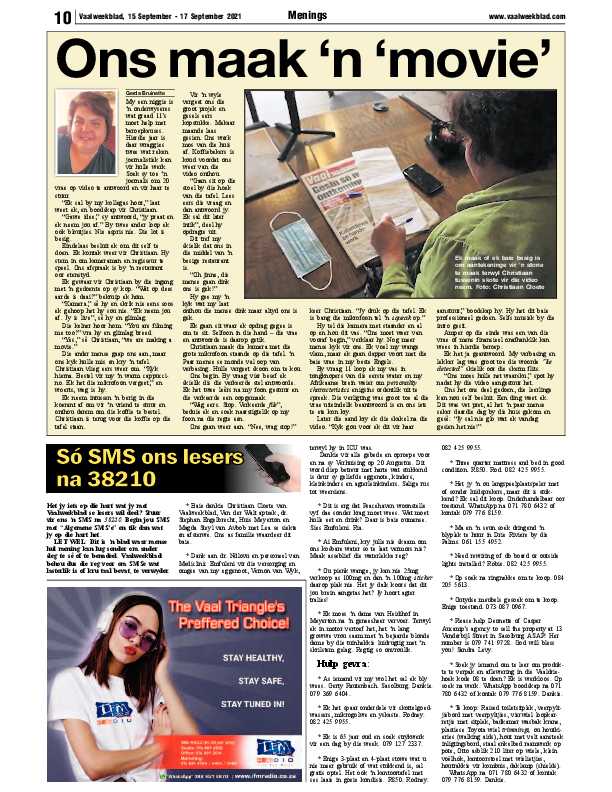 Vaalweekblad 15 September – 17 September 2021 page 10