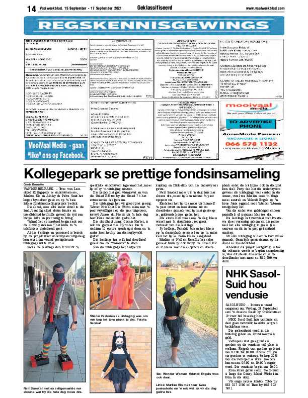 Vaalweekblad 15 September – 17 September 2021 page 14