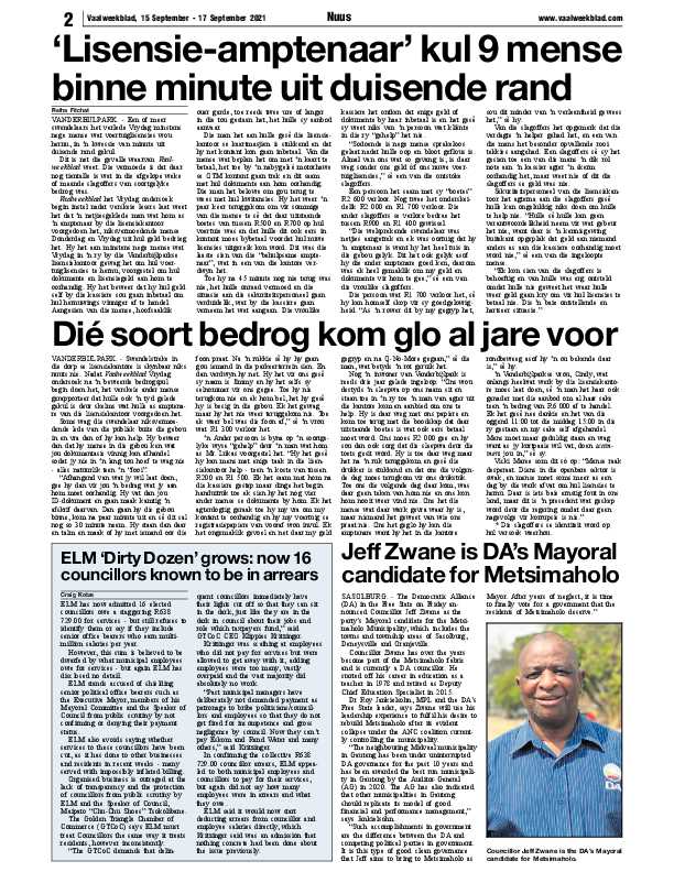 Vaalweekblad 15 September – 17 September 2021 page 2