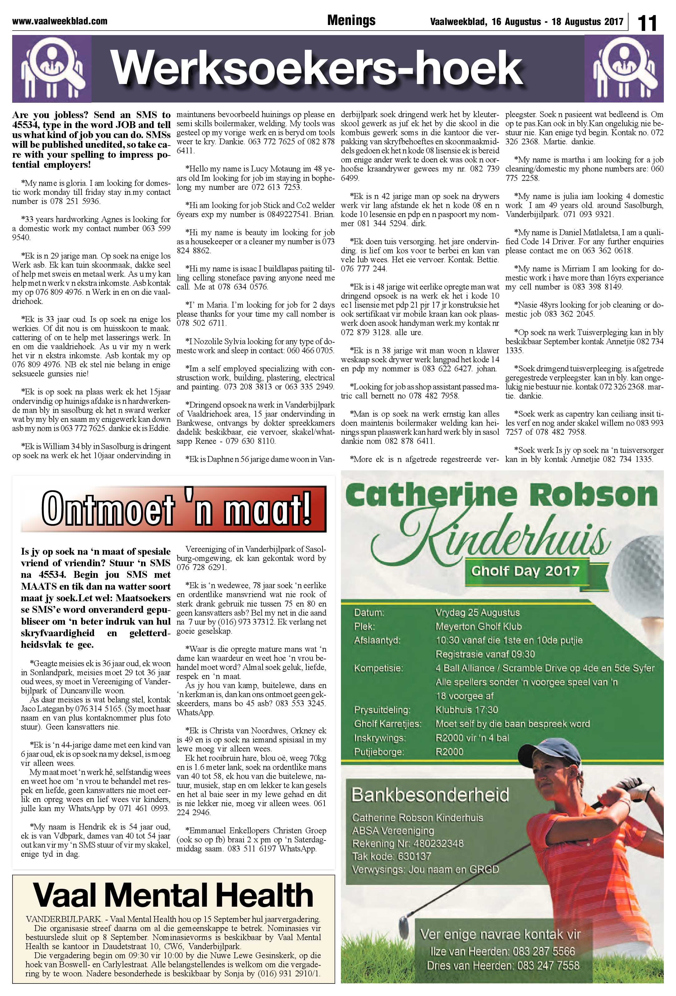 Vaalweekblad 16 – 18 Augustus 2017 page 11