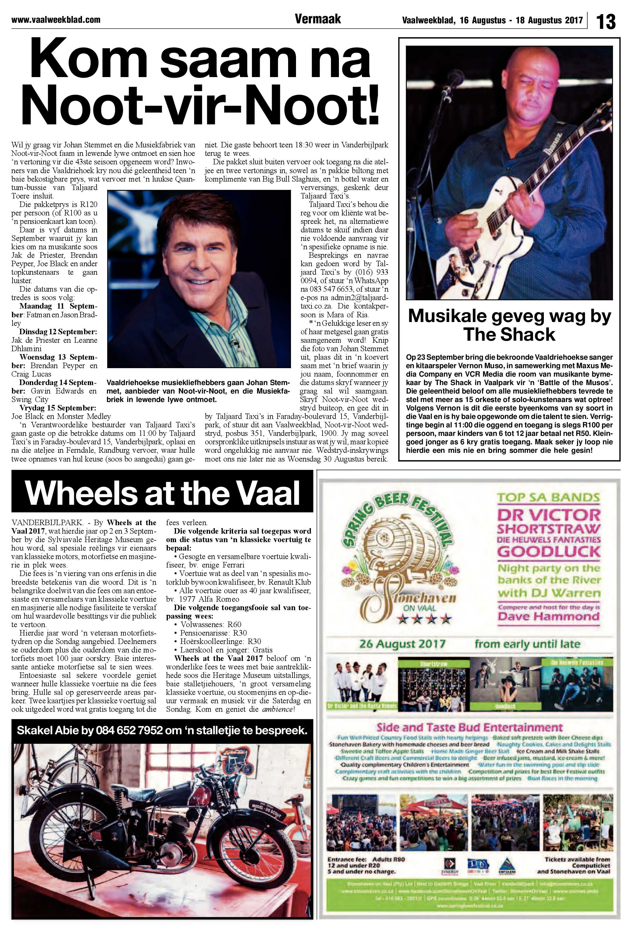 Vaalweekblad 16 – 18 Augustus 2017 page 13