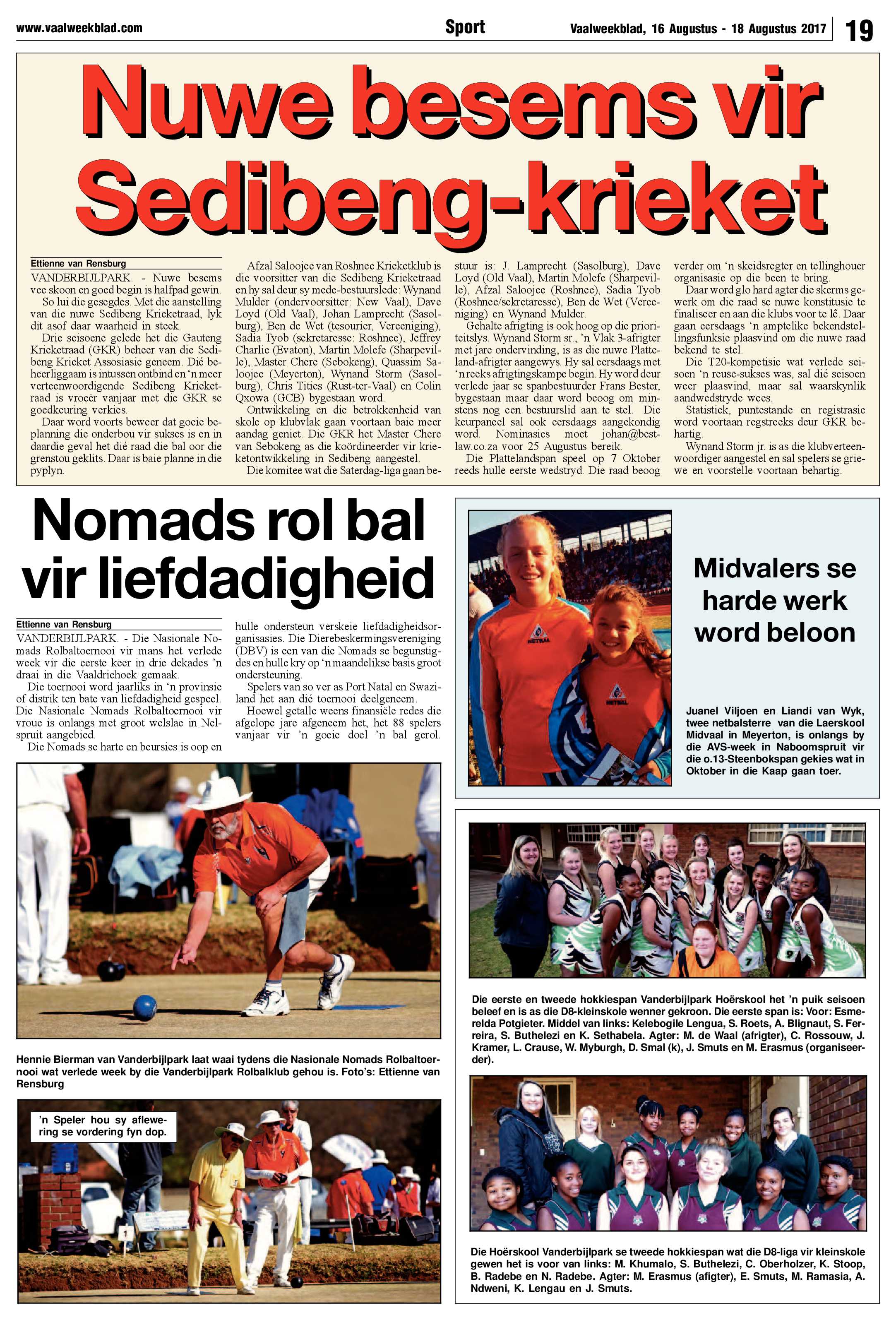 Vaalweekblad 16 – 18 Augustus 2017 page 19